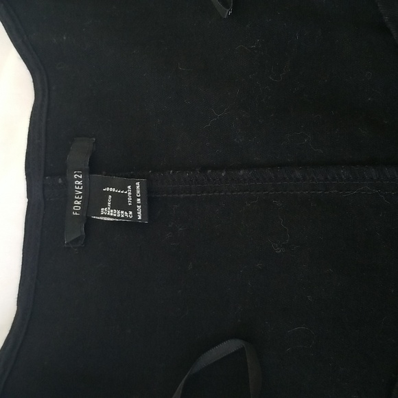 Forever 21 Elegant Button-Down Dress Stretchy Corset Square Neck Short Sleeve - Picture 3 of 7